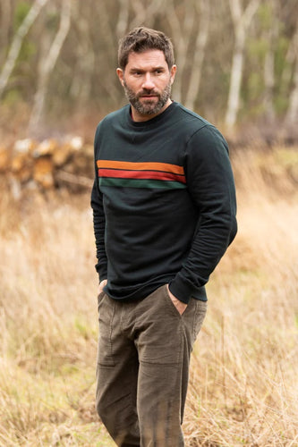 Stripe Crew Neck Sweat - MJ's Menswear Derry