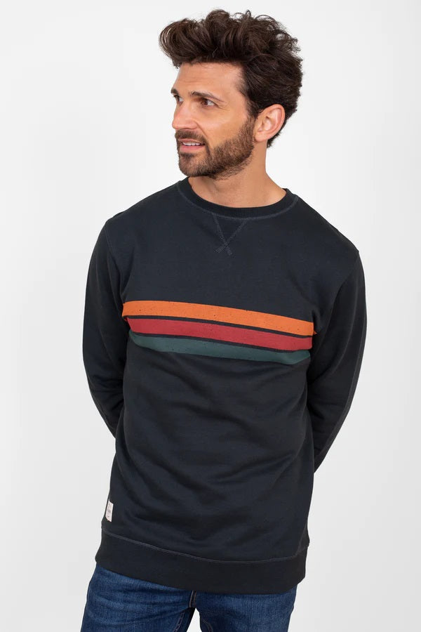 Stripe Crew Neck Sweat - MJ's Menswear Derry