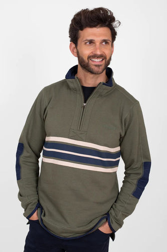 Stripe 1/4 Zip Sweat - MJ's Menswear Derry