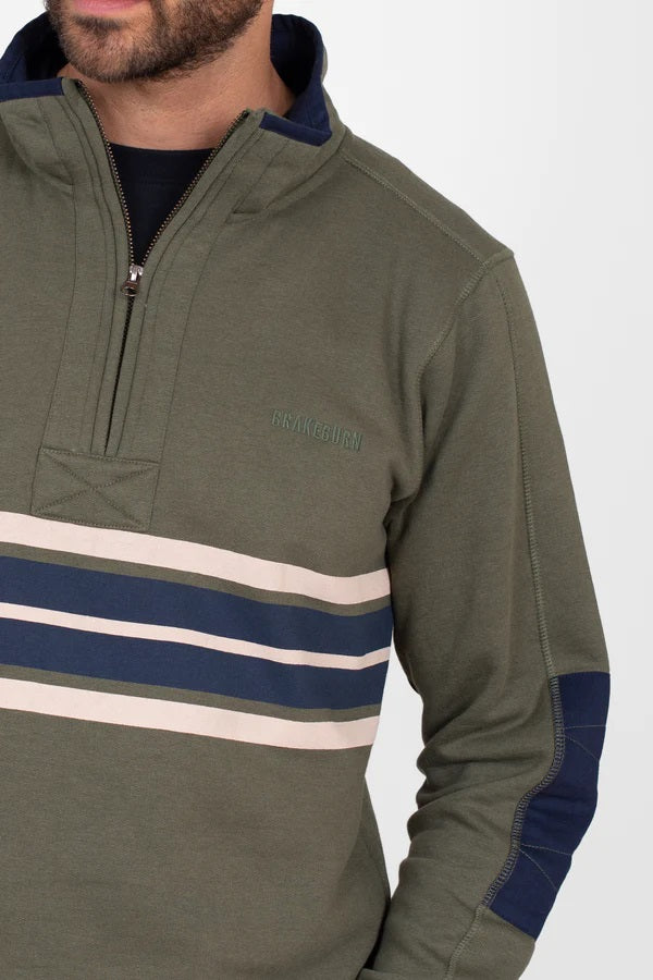 Stripe 1/4 Zip Sweat - MJ's Menswear Derry
