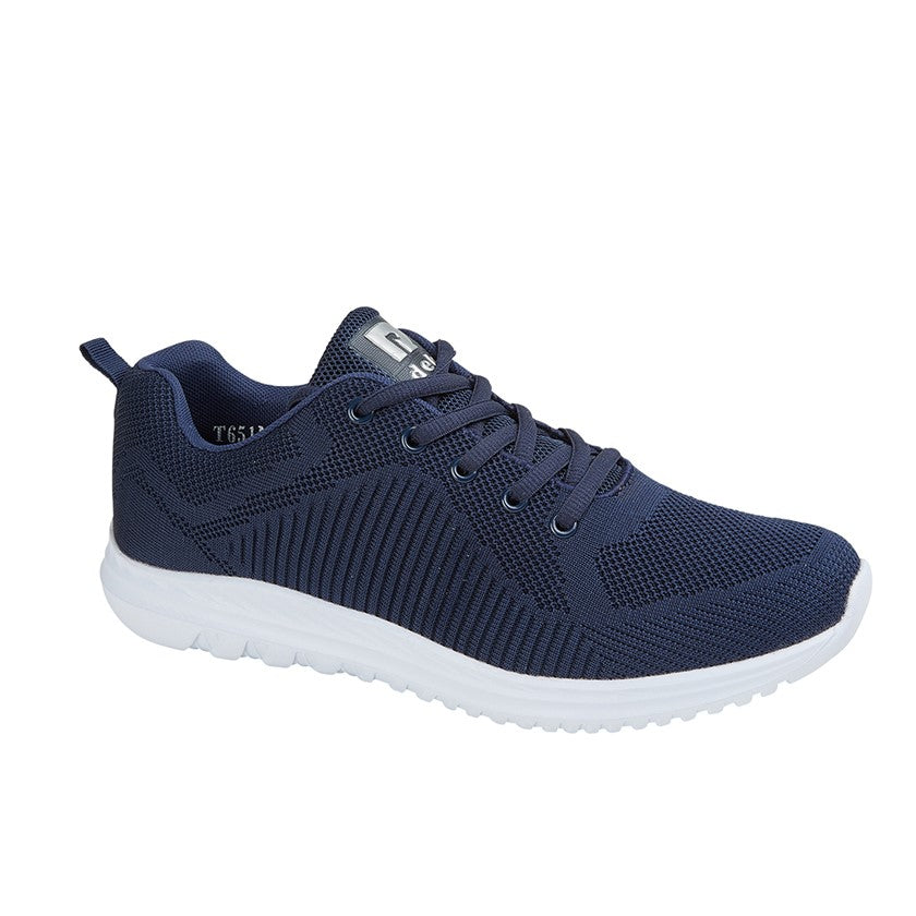 Navy Textile Mesh Trainer
