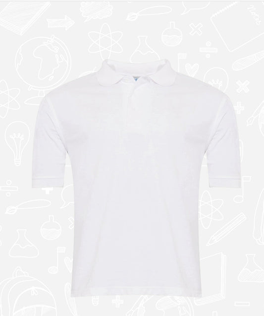 Plain White polo - MJ's Menswear Derry