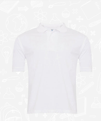 Plain White polo - MJ's Menswear Derry