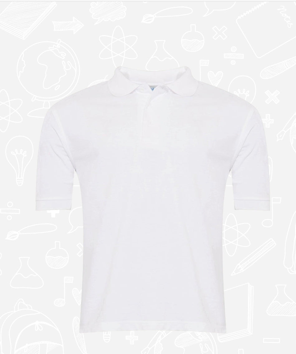 Plain White polo - MJ's Menswear Derry