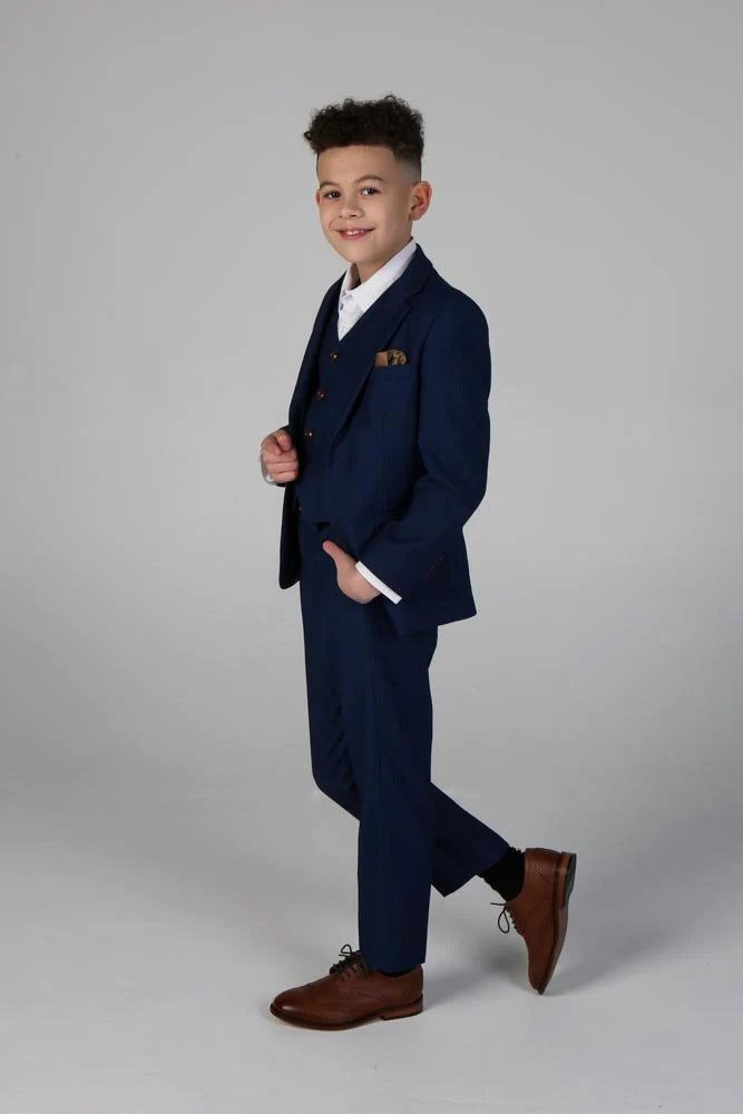 Alex Navy Boys 3 Piece Suit