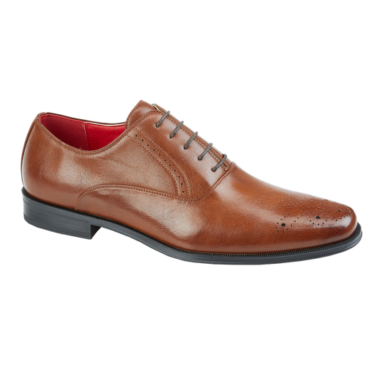Burnsall Tan Formal Shoe - MJ's Menswear Derry