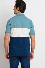 Load image into Gallery viewer, Blue Colour Block Polo
