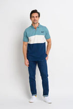 Load image into Gallery viewer, Blue Colour Block Polo
