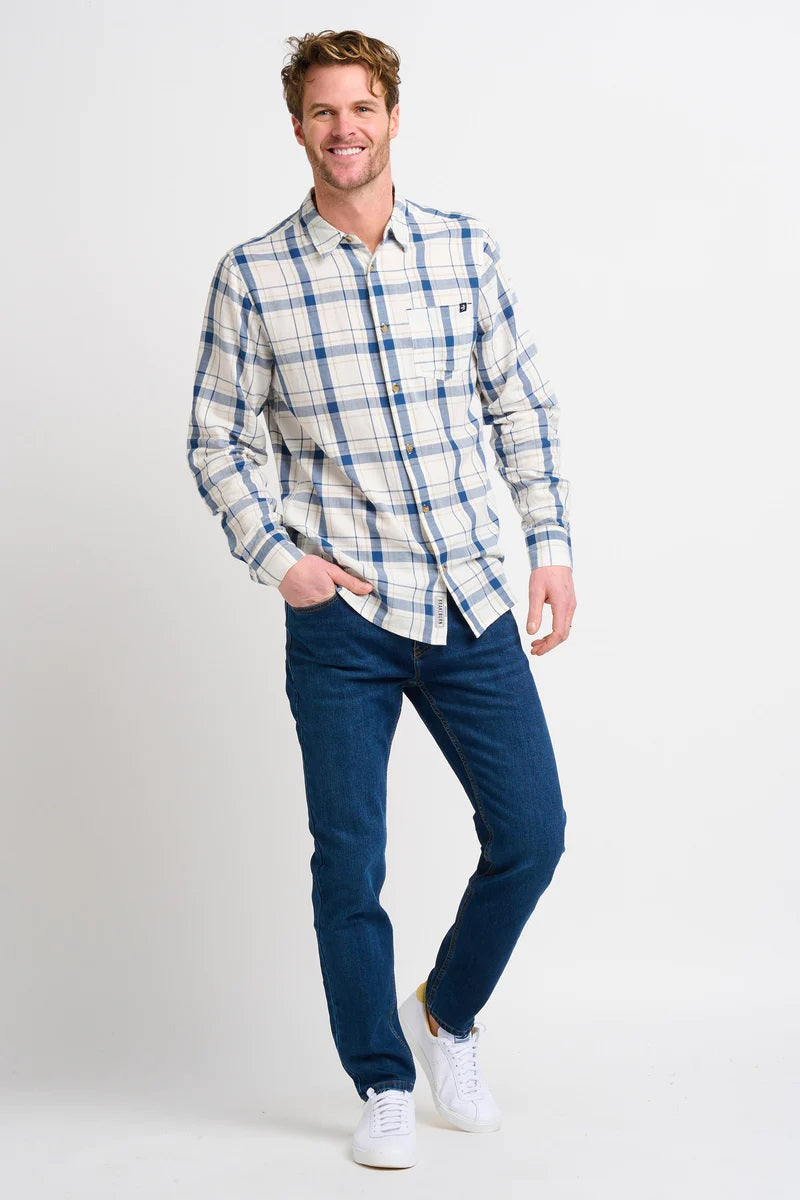 Cream Checked Shirt