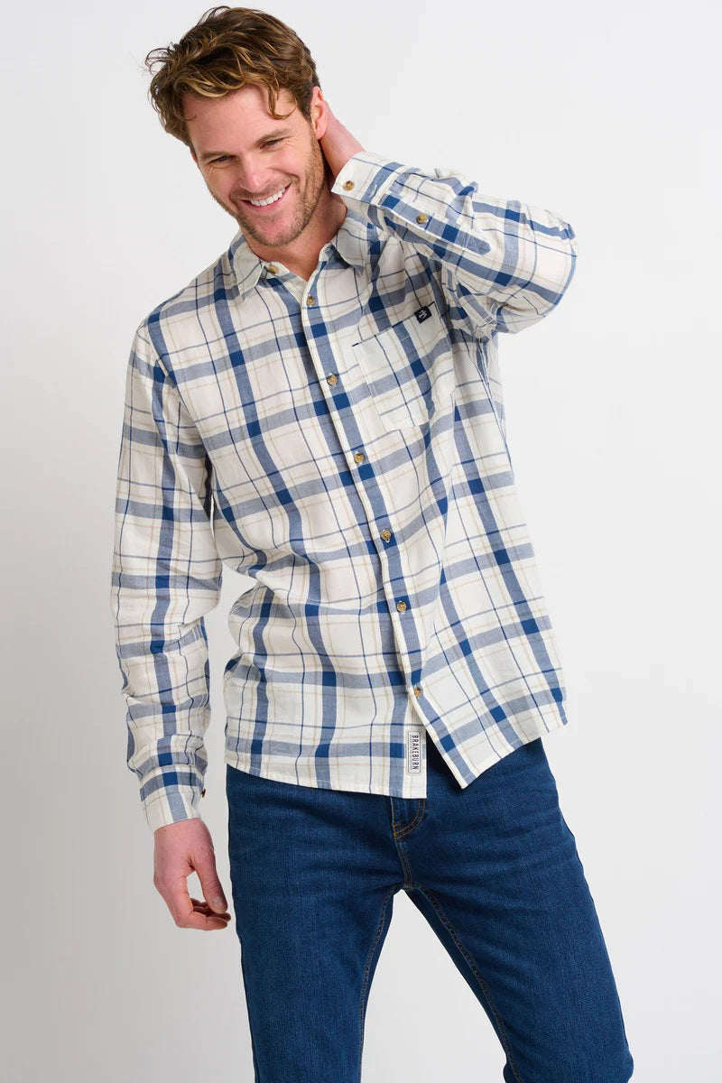 Cream Checked Shirt