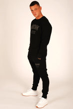 Load image into Gallery viewer, KRONK Detroit Applique Sweatshirt Loose Fit Black - MJ&#39;s Menswear Derry

