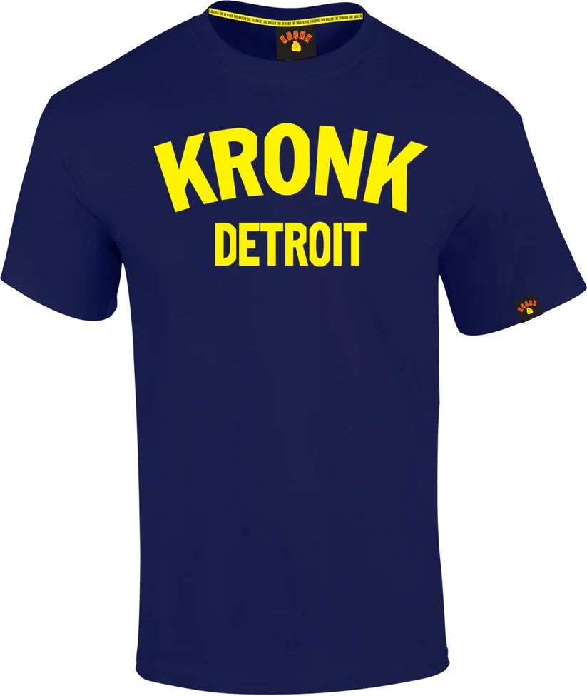 KRONK Detroit T Shirt Navy - MJ's Menswear Derry