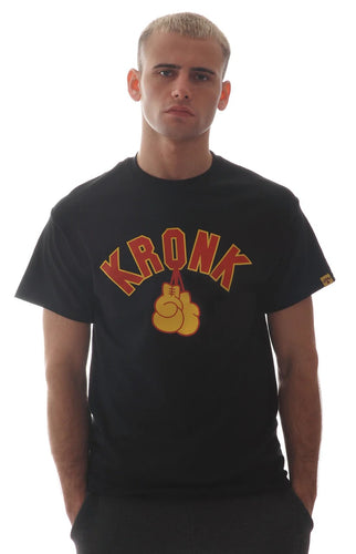 KRONK Gloves T Shirt Black - MJ's Menswear Derry