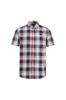 Judd Short Sleeve 100% Cotton Check Dusty Navy