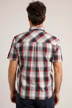 Load image into Gallery viewer, Judd Short Sleeve 100% Cotton Check Dusty Navy
