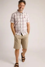 Load image into Gallery viewer, Judd Short Sleeve 100% Cotton Check Dusty White
