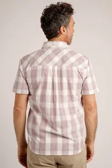 Judd Short Sleeve 100% Cotton Check Dusty White