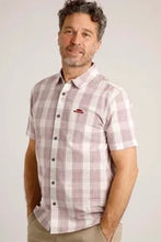 Load image into Gallery viewer, Judd Short Sleeve 100% Cotton Check Dusty White

