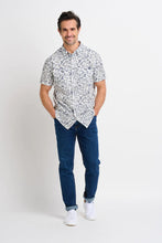 Load image into Gallery viewer, White Leaf Short Sleeve Shirt
