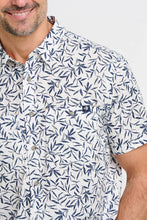 Load image into Gallery viewer, White Leaf Short Sleeve Shirt
