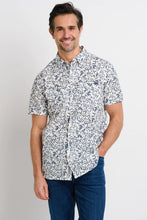 Load image into Gallery viewer, White Leaf Short Sleeve Shirt
