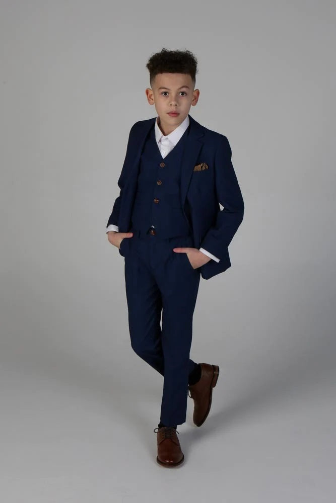 Mayfair Blue Boys 3 Piece Suit