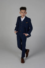 Load image into Gallery viewer, Mayfair Blue Boys 3 Piece Suit
