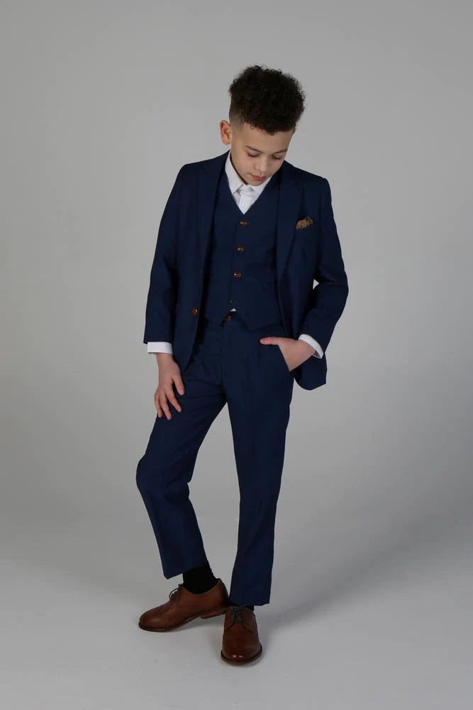 Mayfair Blue Boys 3 Piece Suit