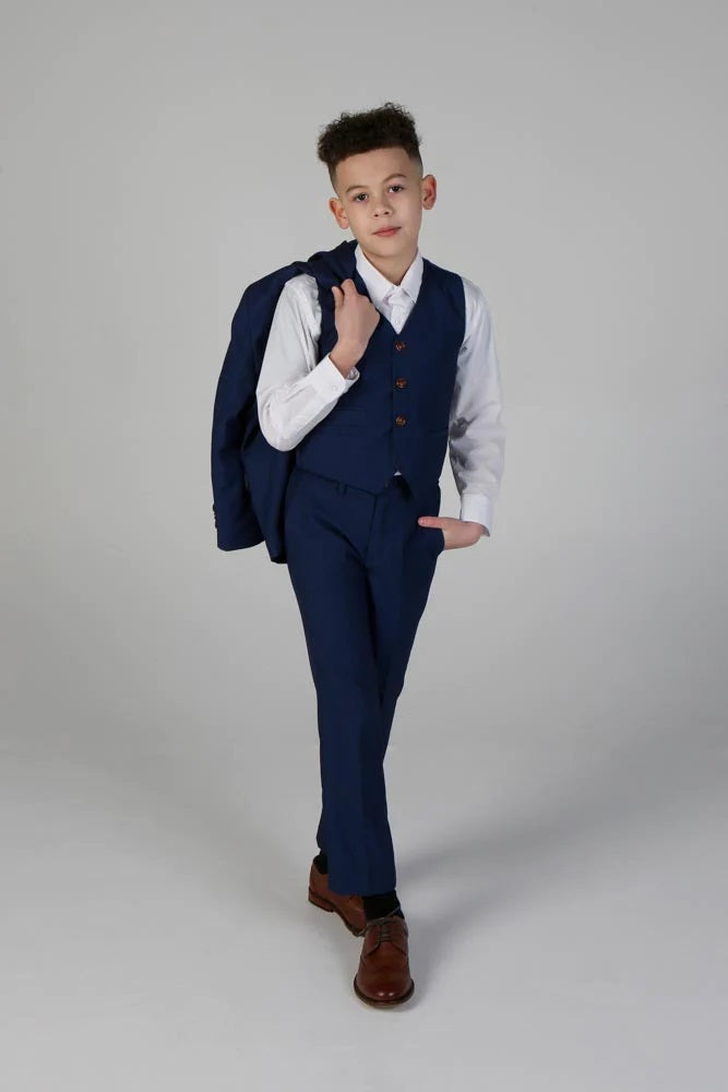 Mayfair Blue Boys 3 Piece Suit