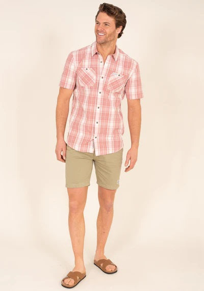 Pink Check Short Sleeved Shirt