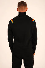 Load image into Gallery viewer, KRONK One Colour Gloves Quarter Zip Track Top Sweatshirt Black - MJ&#39;s Menswear Derry
