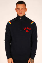 Load image into Gallery viewer, KRONK One Colour Gloves Quarter Zip Track Top Sweatshirt Navy - MJ&#39;s Menswear Derry
