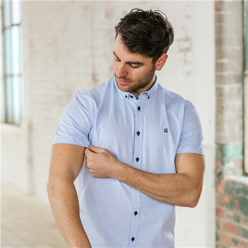 Rafferty Short Sleeved Shirt Sky Blue