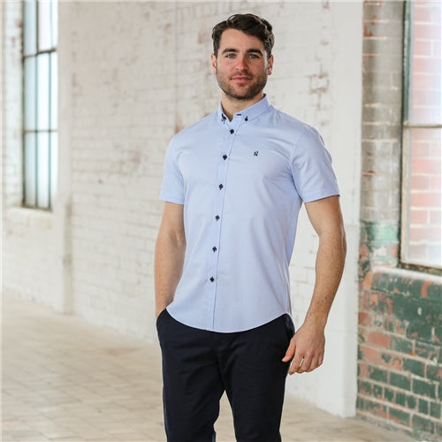 Rafferty Short Sleeved Shirt Sky Blue