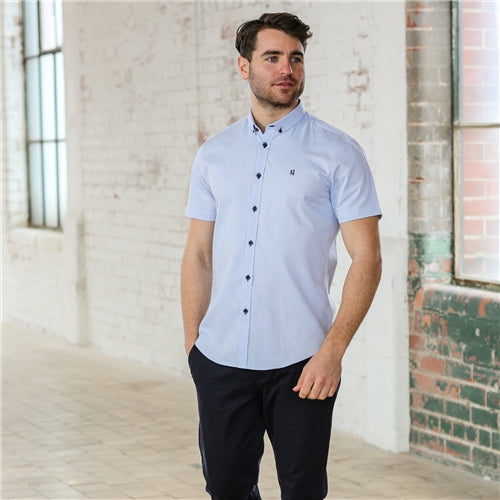 Rafferty Short Sleeved Shirt Sky Blue