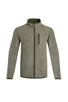 Rossten eco full zip grid fleece dark olive