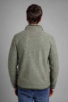 Rossten eco full zip grid fleece dark olive