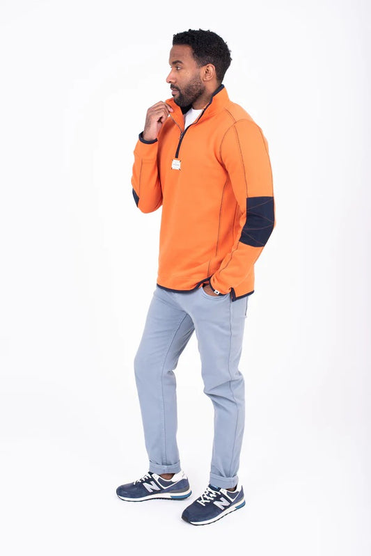 Rust 1/4 Zip Sweat