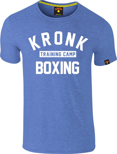 KRONK Training Camp Slim fit T Shirt Heather Royal Blue - MJ's Menswear Derry