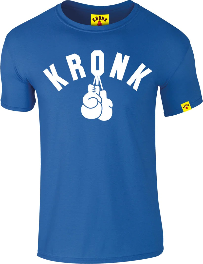 KRONK One Colour Gloves Slim fit T Shirt Royal Blue - MJ's Menswear Derry