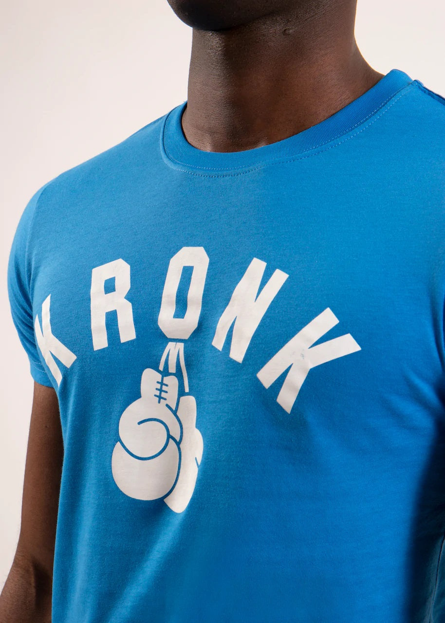 KRONK One Colour Gloves Slim fit T Shirt Royal Blue - MJ's Menswear Derry