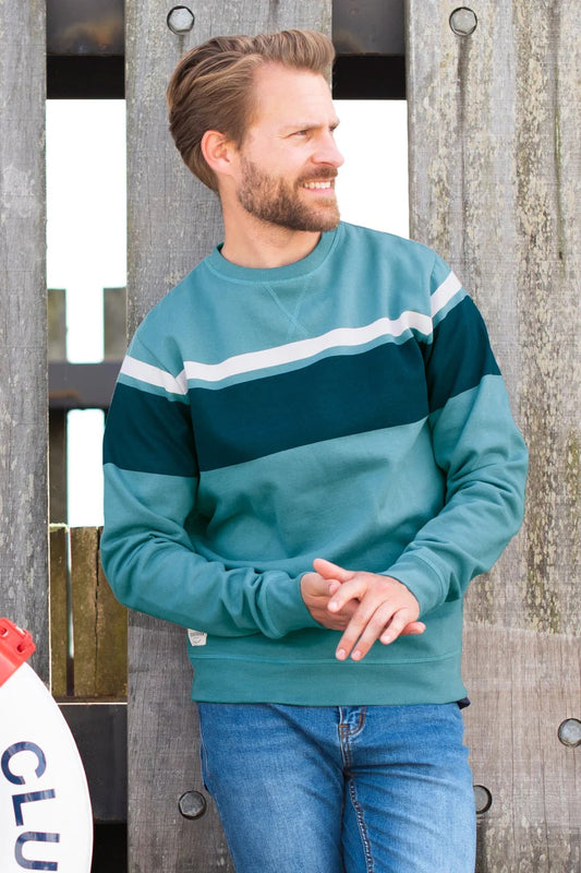Blue Stripe Crew Neck