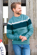 Load image into Gallery viewer, Blue Stripe Crew Neck
