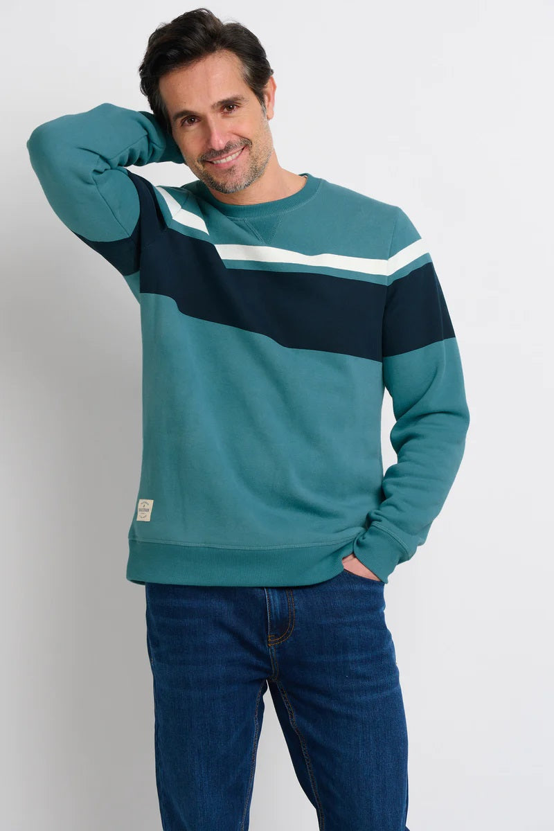 Blue Stripe Crew Neck