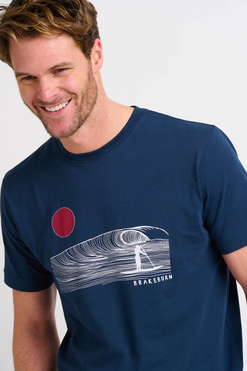 Navy Sunset Paddle Tee